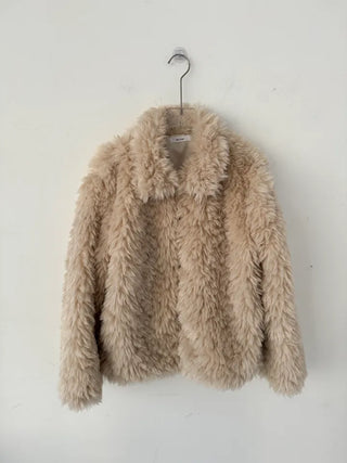 Robe Wool Winter Poggle Fleece Fur Jacket Year-end Look No Fur Shedding