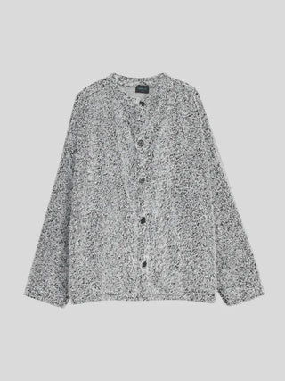 tender bouclé oversized loose-fit cardigan