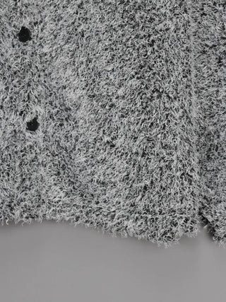 tender bouclé oversized loose-fit cardigan