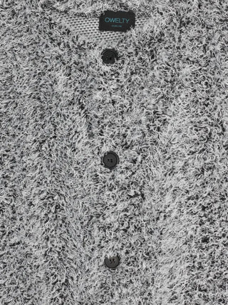 tender bouclé oversized loose-fit cardigan