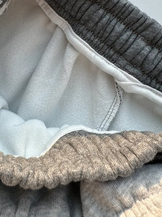 fleece-added lace wide jogger string line training pants