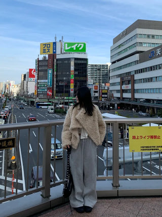Added brown color🐻 Rumble fleece mustang poggle turtleneck fur jacket