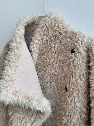 Added brown color🐻 Rumble fleece mustang poggle turtleneck fur jacket