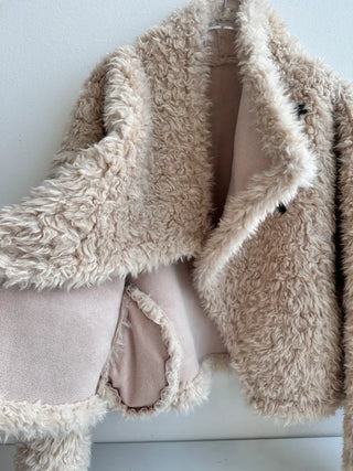 Added brown color🐻 Rumble fleece mustang poggle turtleneck fur jacket