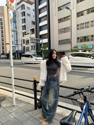 Coma Boyfit Wide Balloon Denim Pants