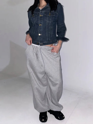 slim-fit 7/8 length denim jacket