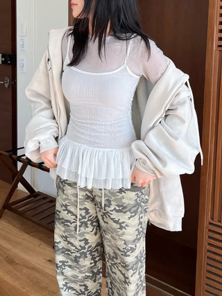 old lettering chrome dirty washing fleece hooded overfit hooded zip-up