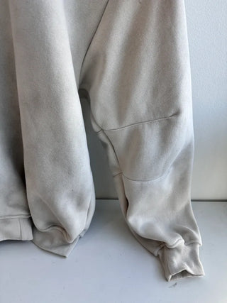 old lettering chrome dirty washing fleece hooded overfit hooded zip-up