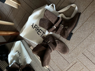 belted suede strap fold mid-calf boots