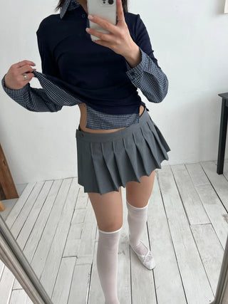 Checked Layered Shirt T-Shirt