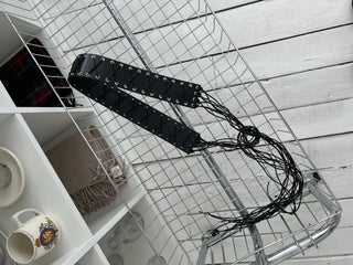 Eyelet Corset Leather Knot Tassel Belt