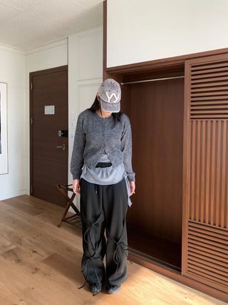 thin knit alpaca wool spring/mid-season basic cardigan