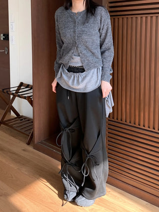 thin knit alpaca wool spring/mid-season basic cardigan