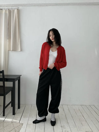 thin knit alpaca wool spring/mid-season basic cardigan