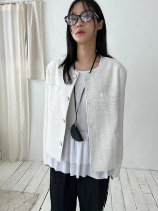 oversized tweed jacket