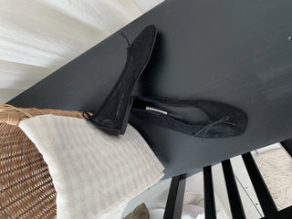 mesh lace flower ribbon flat shoes