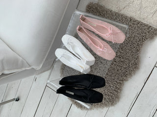 mesh lace flower ribbon flat shoes