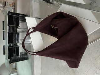 croissant baguette suede big shoulder bag