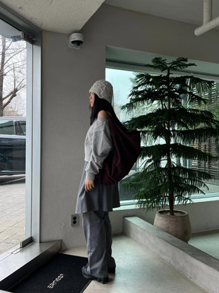 croissant baguette suede big shoulder bag