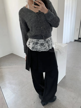 Layered lace halter neck mini dress