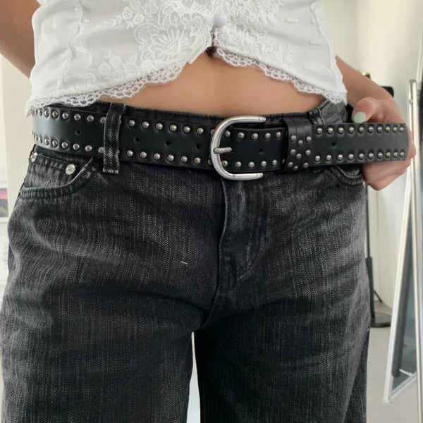 stud buckle western belt