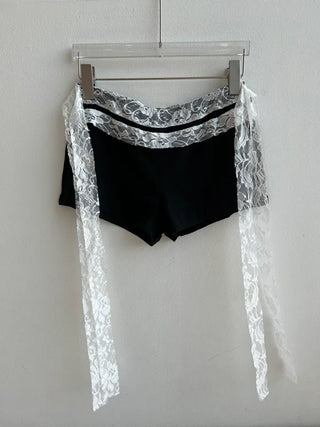 Double Ribbon Lace Shorts