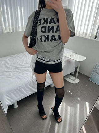 Double Ribbon Lace Shorts