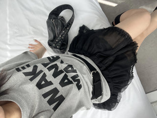 frill see-through cancan tutu mini skirt