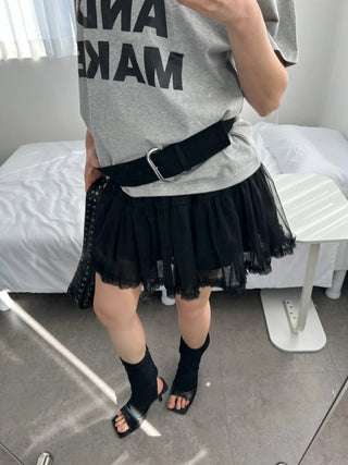 frill see-through cancan tutu mini skirt