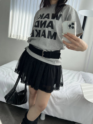 frill see-through cancan tutu mini skirt