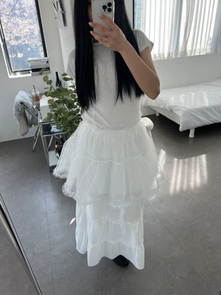 frill see-through cancan tutu mini skirt