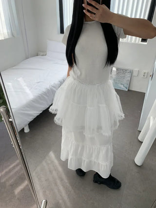frill see-through cancan tutu mini skirt