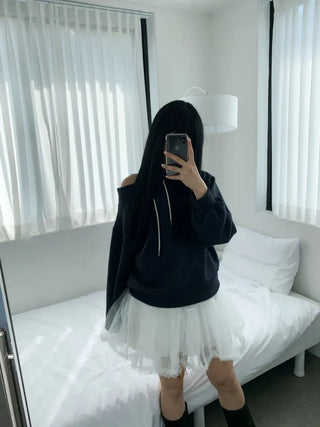 frill see-through cancan tutu mini skirt