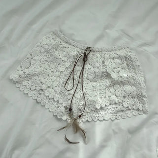 Ethnic Hippie Mini Vintage Lace Shorts