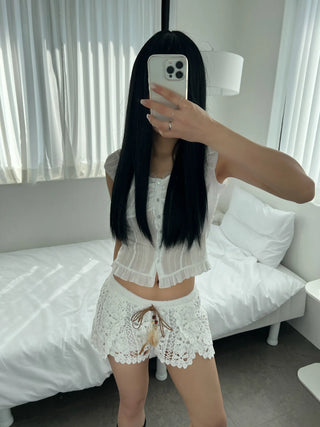 Ethnic Hippie Mini Vintage Lace Shorts