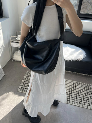 Core Leather Crossbody Big Bag