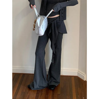 three-piece cardigan lace nasi bootcut wrap pants set