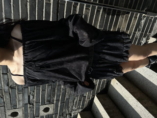 flower see-through lace frill banding skirt pants mini skirt