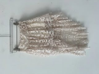 Flower Corsage Unbalanced Lace Mini Skirt