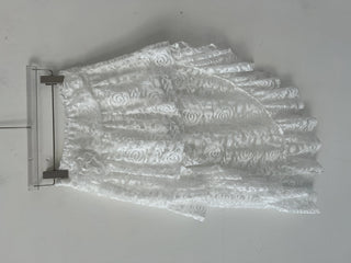 Flower Corsage Unbalanced Lace Mini Skirt