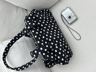 Dot Cylinder Boston Shoulder Bag