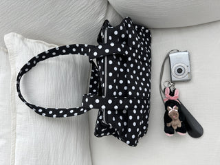 Dot Cylinder Boston Shoulder Bag