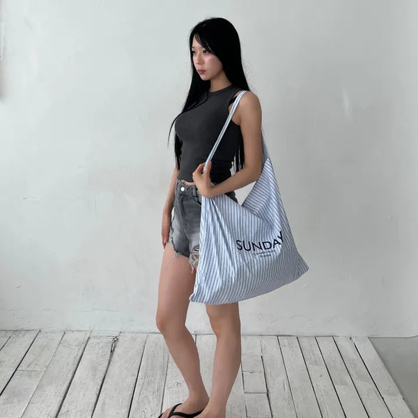 Sunday Stripe Bobusang Big Shopper Bag Eco Bag