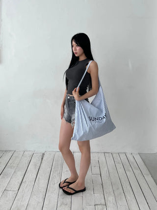 Gray Damaged Denim Shorts