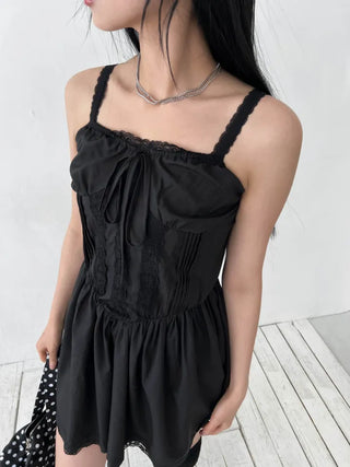 lace corset slip mini nasi one-piece