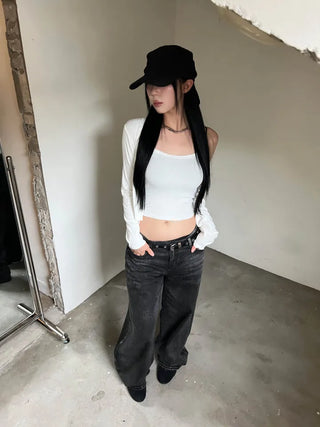 bunny string cardigan set