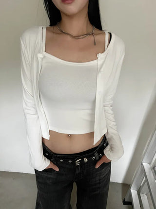 bunny string cardigan set