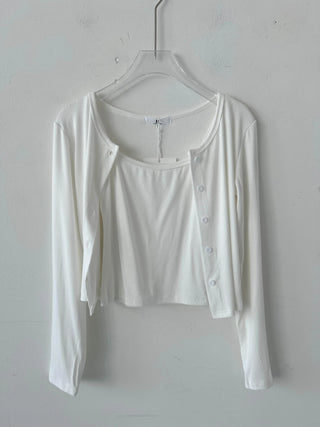 bunny string cardigan set