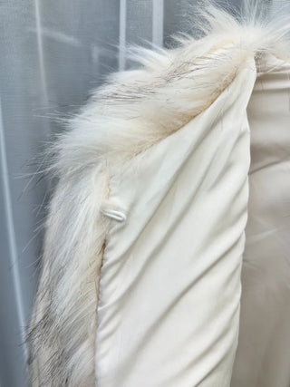 Oversized premium loose-fit fox faux fur jacket