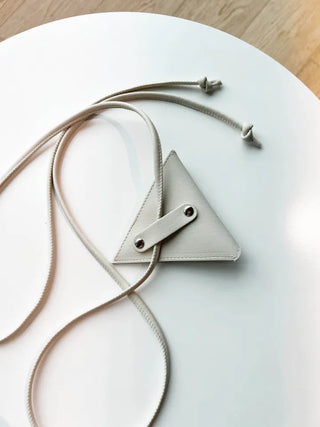 Triangle Choker Leather Belt Glasses Holder Case Necklace Strap